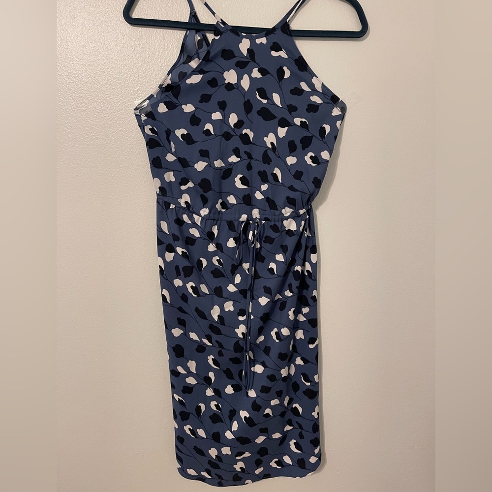 Chic LOFT Navy and White spaghetti straps Dress